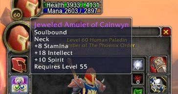 Jeweled Amulet of Cainwyn (WoW)