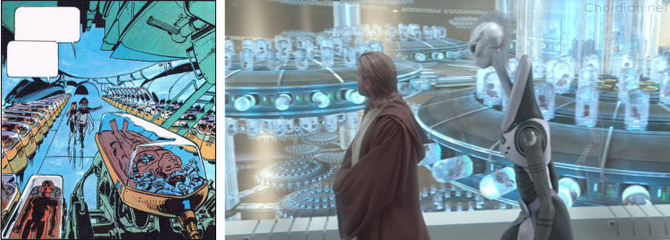 On the False Earths (1977) versus Attack of the Clones (2002)