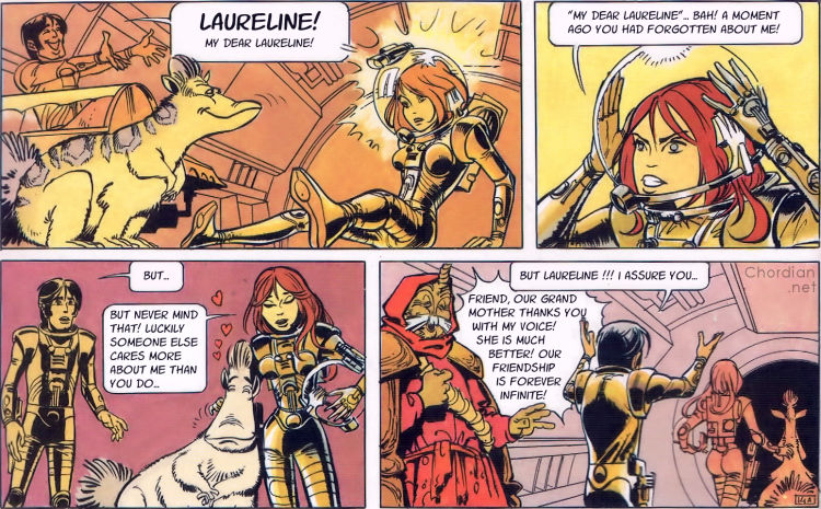 An example of a quarrel between Valerian and Laureline. That is, usually it’s always Laureline getting mad at Valerian.