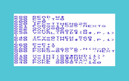 Screenshot of BASIC on a Commodore VIC-20